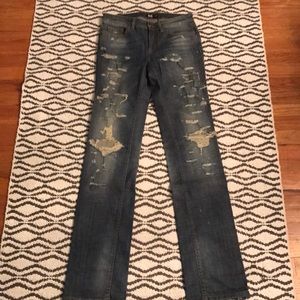 D&G Distressed Straight Leg Jean